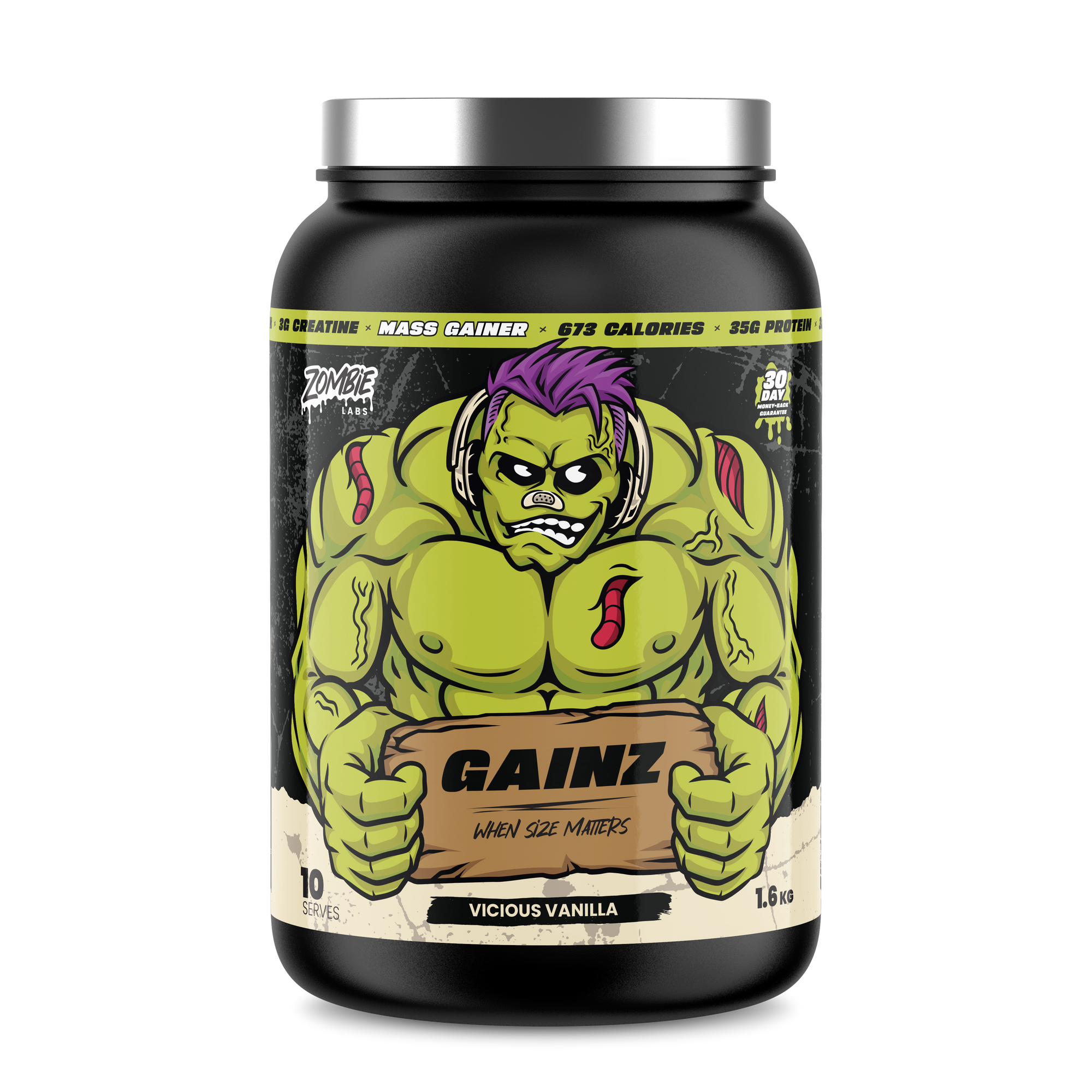ZOMBIE LABS - Gainz Mass Gainer - 1.6Kg [10 Serves]