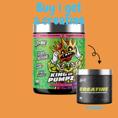 Zombie Labs KING OF PUMPZ Non-Stim Pre-Workout + Free Creatine