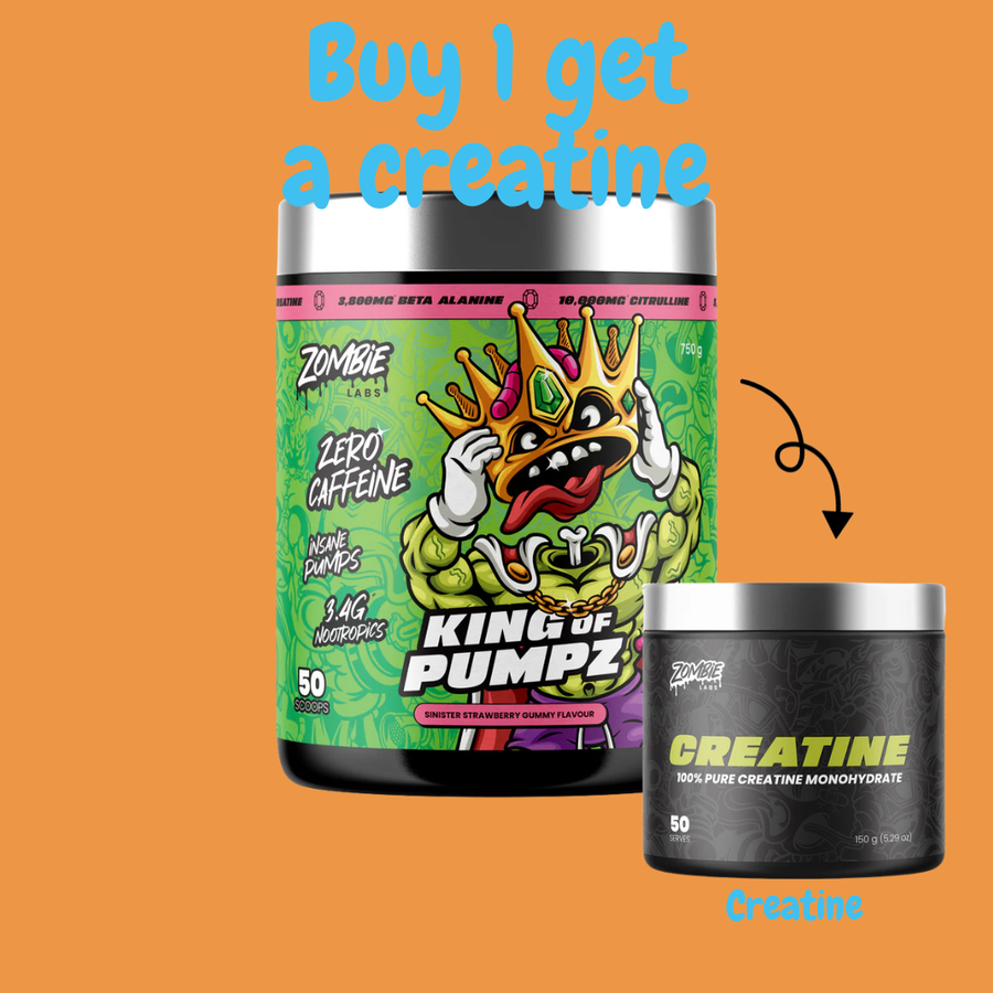 Zombie Labs KING OF PUMPZ Non-Stim Pre-Workout + Free Creatine