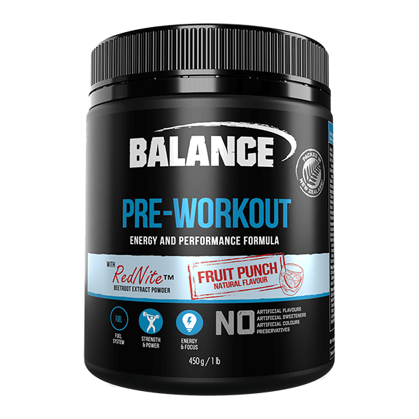 Balance Pre-Workout 450g CLEARANCE Short Dated end of 08/2026