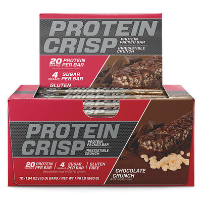 BSN Protein Crisp Bars 55g x12 CLEARANCE Short Dated 15/02/2025