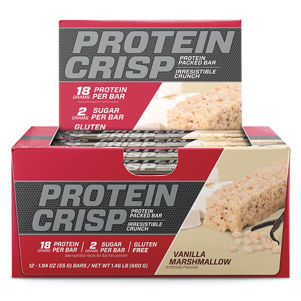 BSN Protein Crisp Bars 55g x12