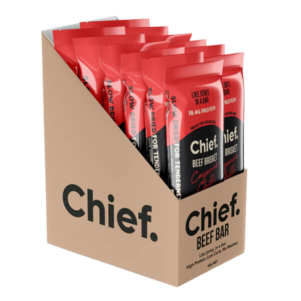Chief Beef Bar 40g x12 + FREE Chief Sampler  ( sampler dated OCT 2025 )