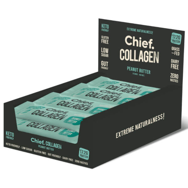 Chief Collagen Protein Bar x12 CLEARANCE Short Dated end of 11/2025