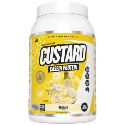 Muscle Nation Custard Casein Protein 25 Serves CLEARANCE Short Dated 04/11/24