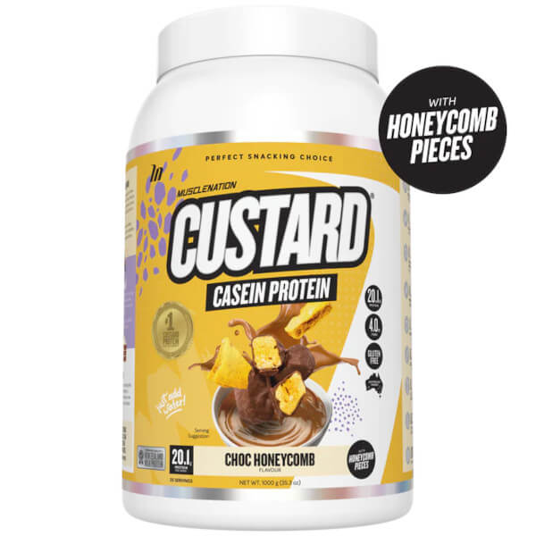 Muscle Nation Custard Casein Protein 25 Serves CLEARANCE Short Dated end of 08/2026