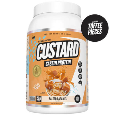 Muscle Nation Custard Casein Protein 25 Serves CLEARANCE Short Dated 18/10/2024