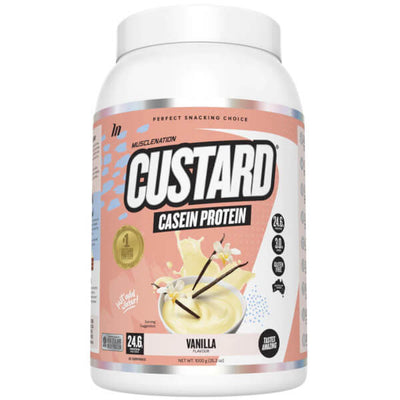 Muscle Nation Custard Casein Protein 25 Serves CLEARANCE Short Dated 04/11/24