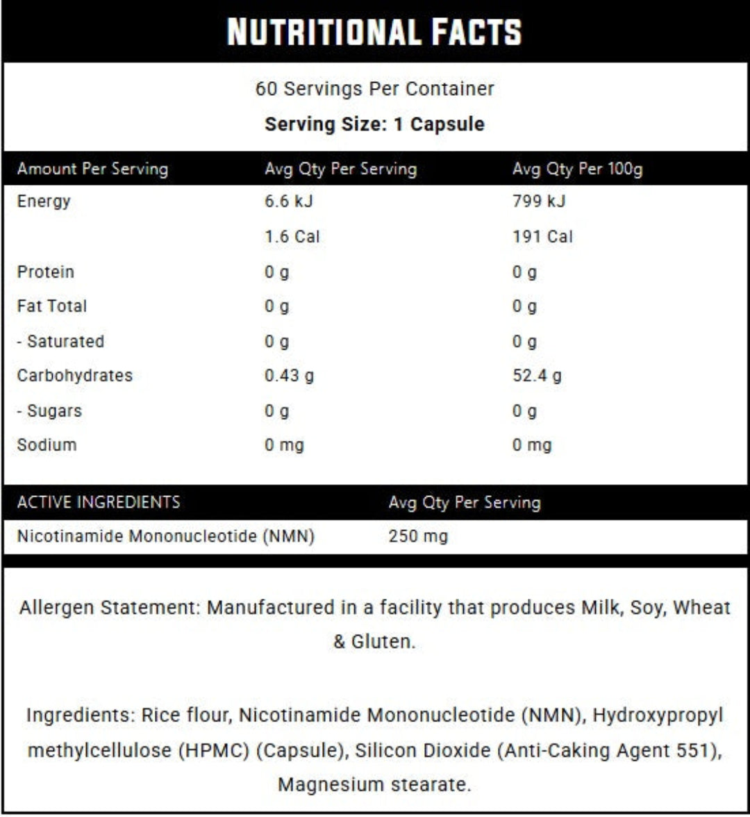 Nexus NMN Longevity & Energy Booster 60 caps
