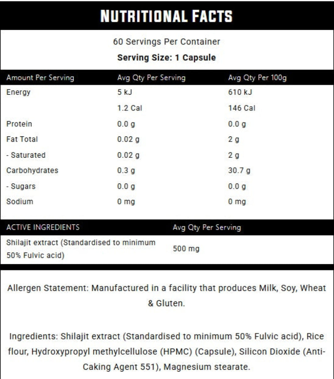 Nexus Shilajit Natural Testosterone Capsules