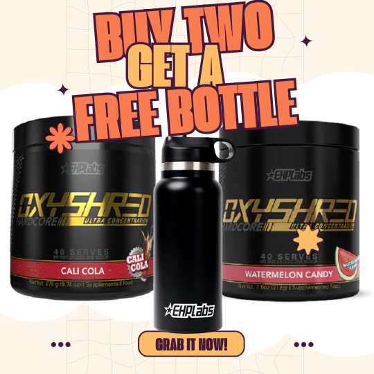 I see double deal - 2 x EHPLabs OxyShred Hardcore 40 Serves with EHP Labs Stainless Steel Drink Bottle