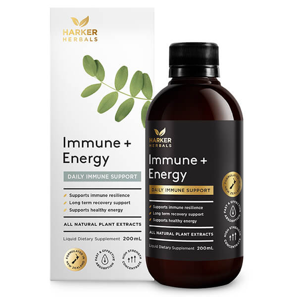 Harker Herbals Immune + Energy 200ml CLEARANCE Short Dated end of 06/2026