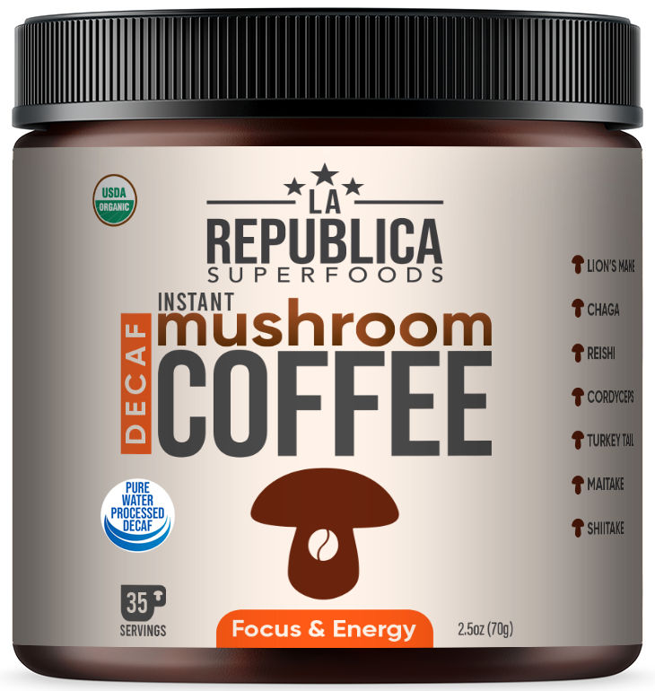 LA Republica Instant Mushroom Coffee Decaf 70g
