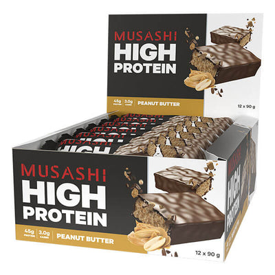 Musashi High Protein Bars Box of 12 CLEARANCE Short dated 15/11/2024