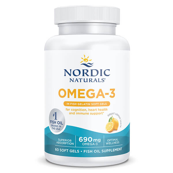 Nordic Naturals Omega-3 Fish Gelatin 60 Softgels