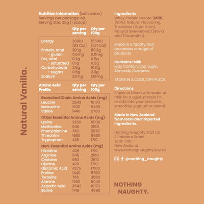 NZ Whey Protein Isolate 1kg