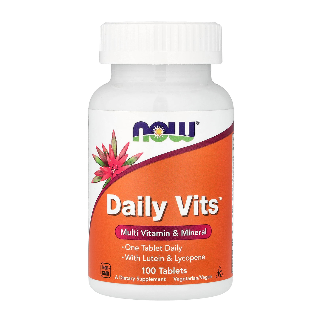 NOW Daily Vits Multi Vitamin and Mineral 100 tablets bottle front