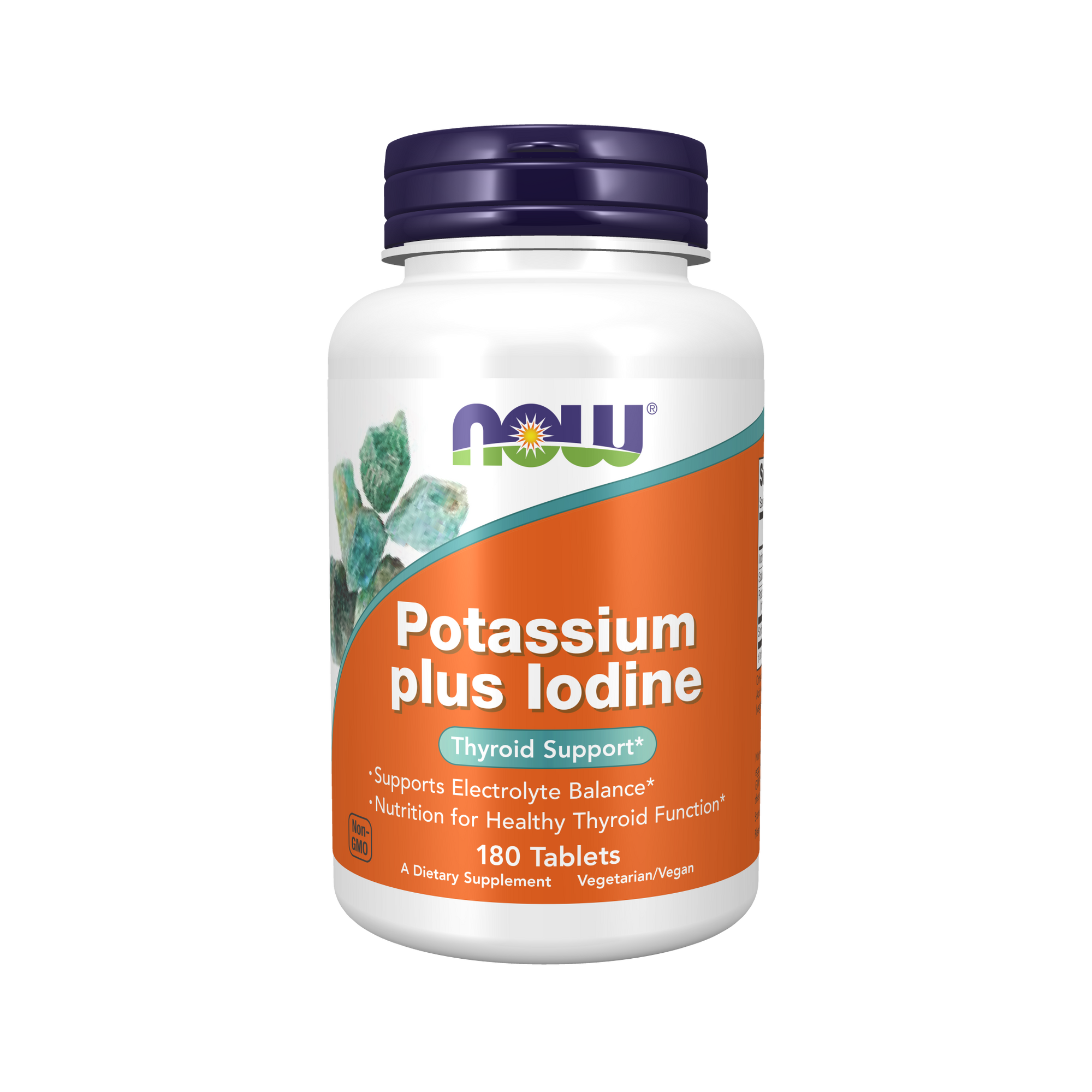 NOW Foods Potassium Plus Iodine 180 Tablets