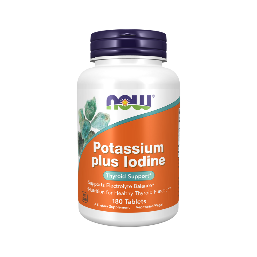 NOW Foods Potassium Plus Iodine 180 Tablets