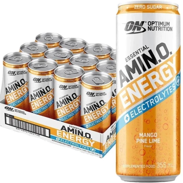 Optimum Nutrition Amino Energy + Electrolytes Sparkling 355ml x12 CLEARANCE Short Dated end of 16/03/2026