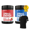 Optimum Nutrition Amino Energy 65 Serves Twin Pack (2x 65 Serves) + FREE Shirt