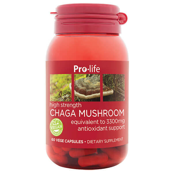Pro-life High Strength Chaga Mushroom 60 Caps CLEARANCE Short Dated end of 06/2026
