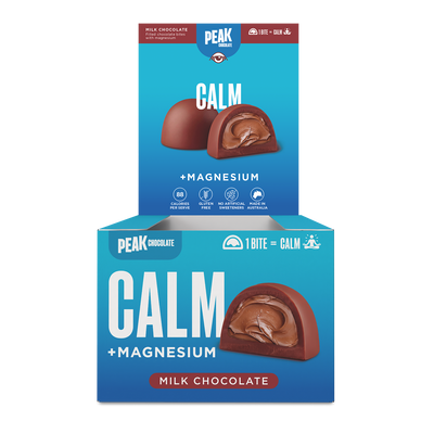 PEAK CHOCOLATE CALM BITE (15g) – Shelf Display Box (20 Units)
