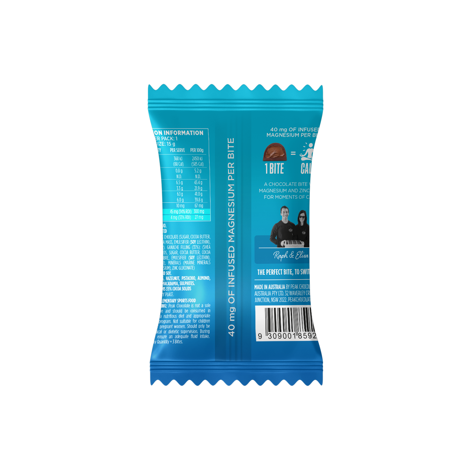 PEAK CHOCOLATE CALM BITE (15g) – Shelf Display Box (20 Units)