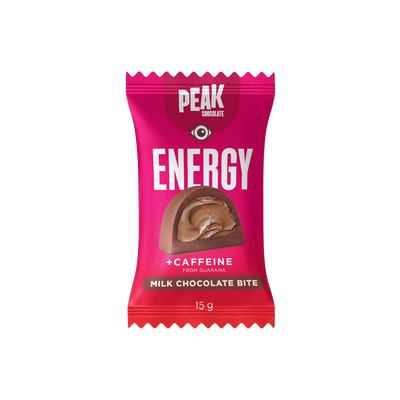 PEAK CHOCOLATE ENERGY BITE (15g) – Shelf Display Box (20 Units)