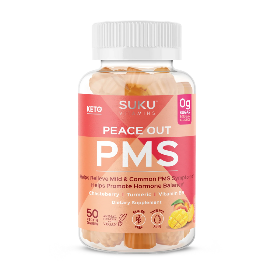 SUKU Peace Out PMS Pectin Gummies with Vitex and Turmeric