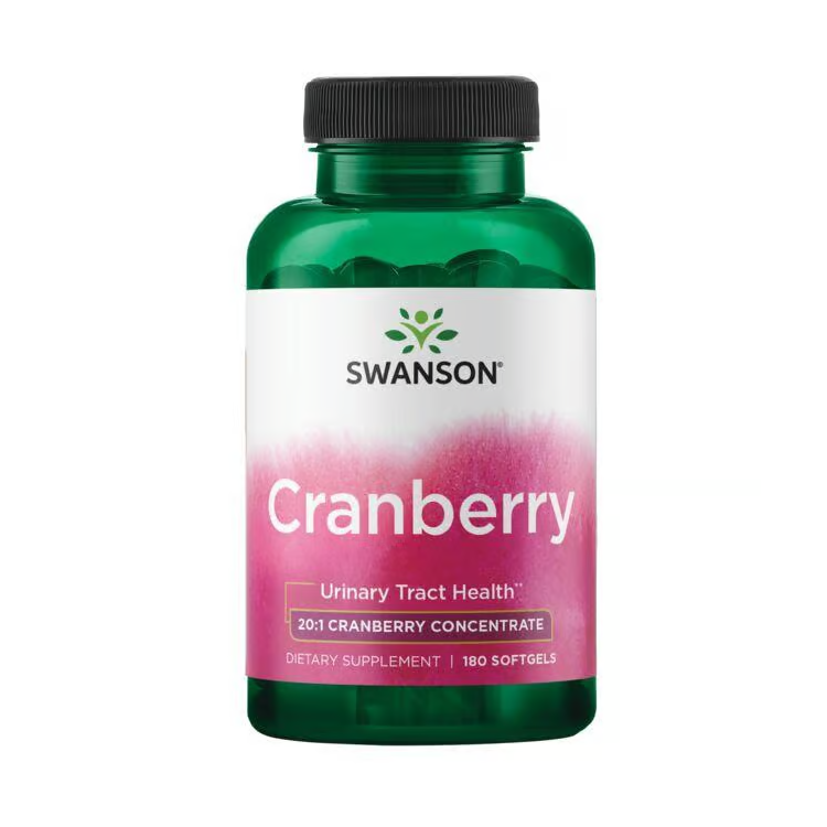 Swanson Cranberry 20:1 Concentrate Softgels 180 Count Antioxidant Urinary Support