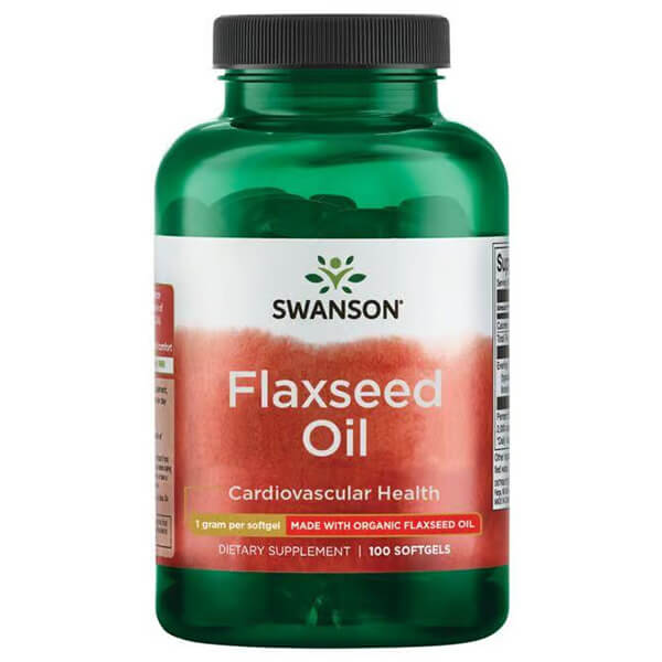 Swanson Flaxseed Oil 1000mg 100 Softgels