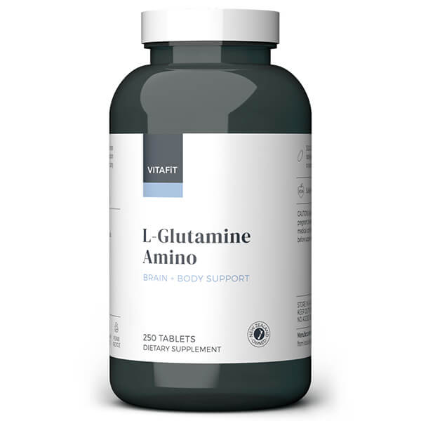 Vitafit L-Glutamine Amino 250 Tabs CLEARANCE Short Dated end of 02/2026