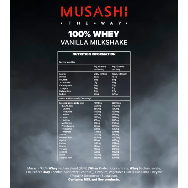 Musashi 100% Whey 900g