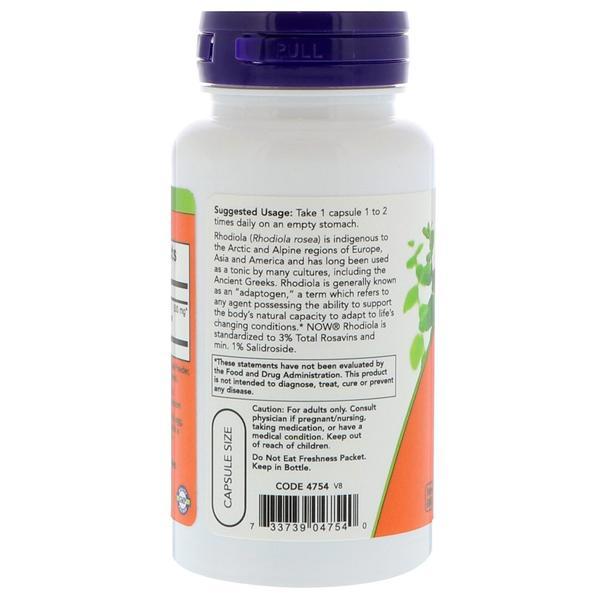 Now Foods Rhodiola 500mg 60 Veggie Caps