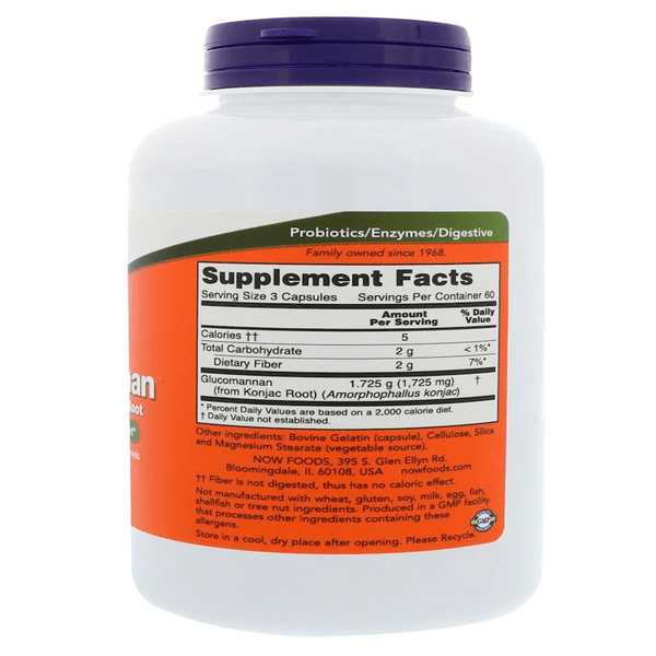 Now Foods Glucomannan 575mg 180 Caps