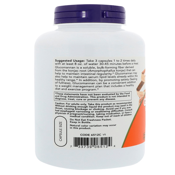 Now Foods Glucomannan 575mg 180 Caps