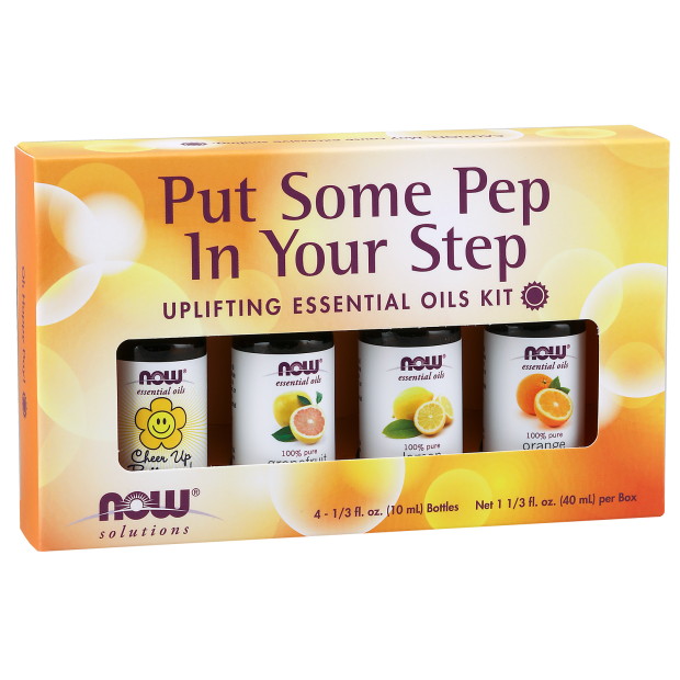 Now Foods Put Some Pep In Your Step Uplifting Essential Oils Kit 4x10ml