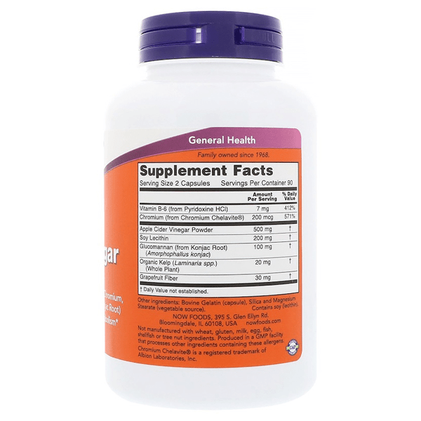 Now Foods Cider Vinegar Diet Formula 180 Caps