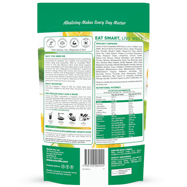 Morlife Alkalising Greens 200g