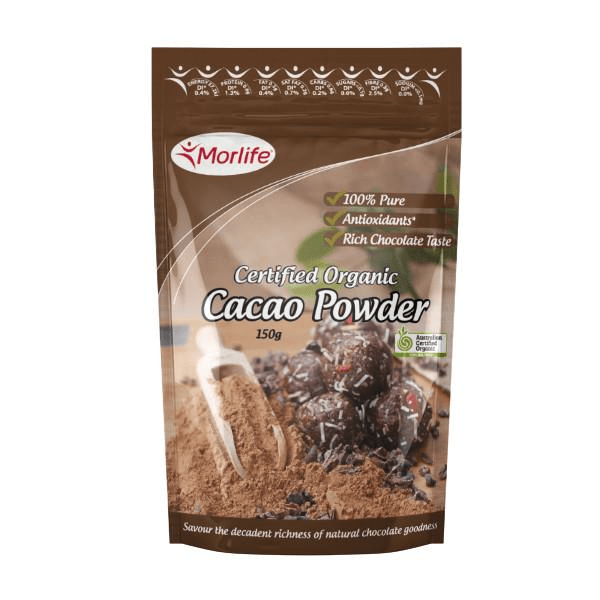 Morlife Certified Organic Cacao Powder 150g
