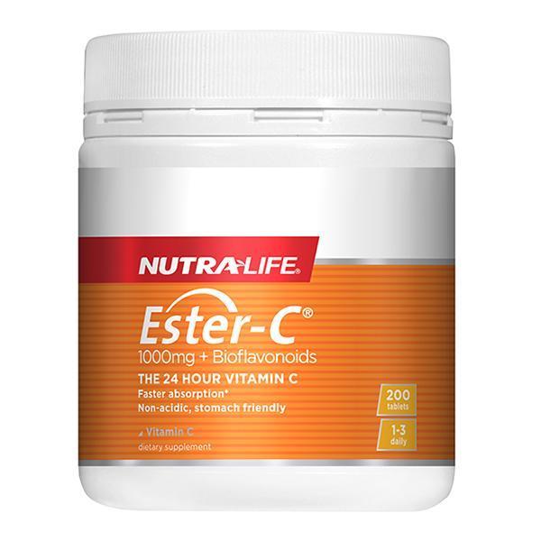 Nutralife Ester-C 1000mg + Bioflavonoids 200 Tabs - Supplements.co.nz