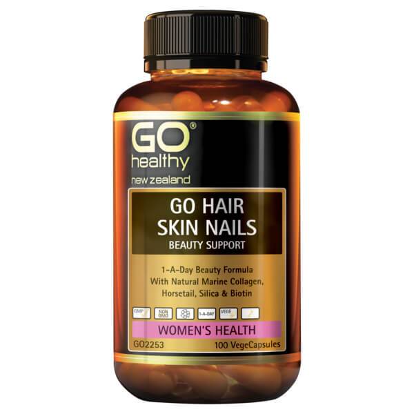 Go Healthy Go Hair Skin Nails Beauty Support 100 Veggie Caps