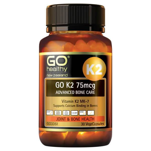 Go Healthy Go K2 75mcg Activk Advanced Bone Care 30 Veggie Caps