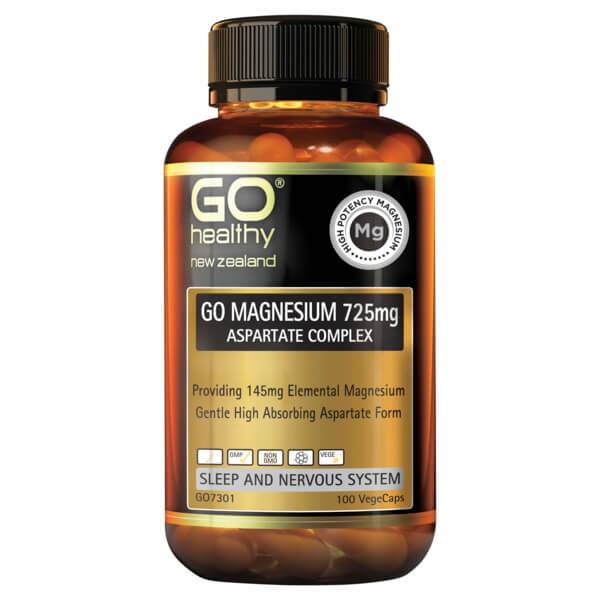 Go Healthy Go Magnesium 725mg Aspartate Complex 100 Veggie Caps