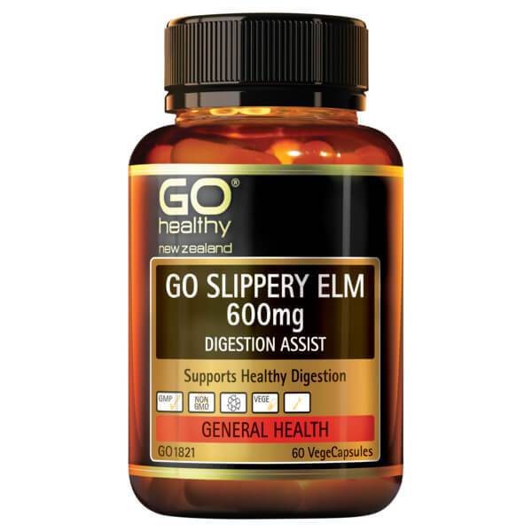 Go Healthy Go Slippery Elm 600mg 60 Veggie Caps