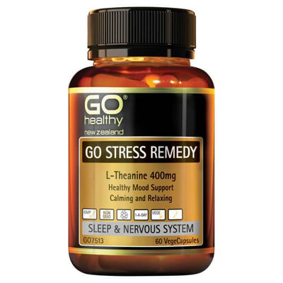 GO Healthy Stress Support 60 Vege Capsules ( New Look Go Healthy Go Stress Remedy 60 Veggie Caps )