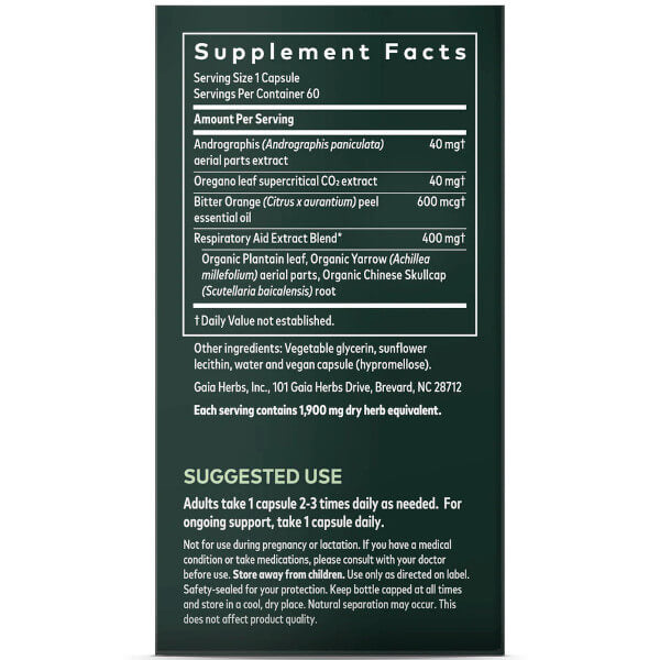 Gaia Herbs Sinus & Lung Supreme 60 Caps