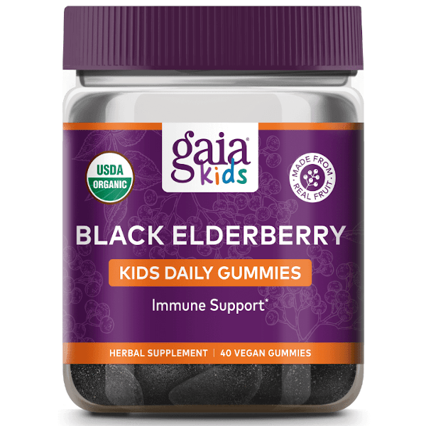 Gaia Herbs GaiaKids Black Elderberry Kids Daily Gummies x40
