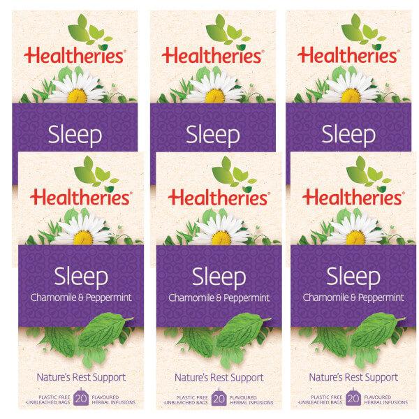 Healtheries Sleep Tea with Chamomile & Peppermint 20 Bags x6 (6x ...